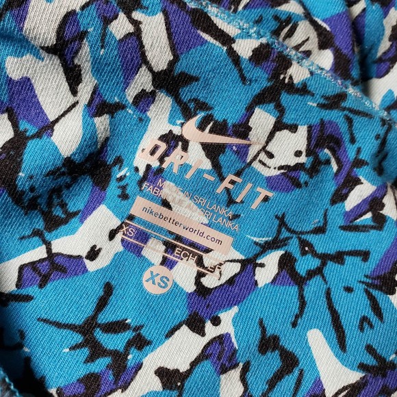 Nike Women's size X-Small Blue Exercise Athletic Fitted Dri-Fit Leggings - Picture 5 of 5